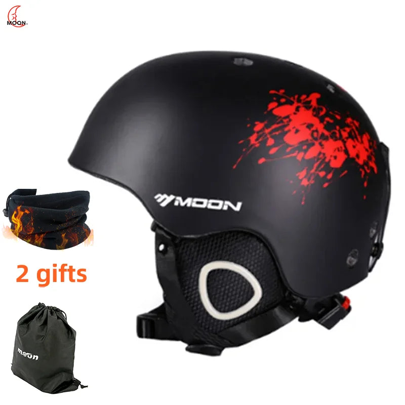 MOON Skiing Helmet Skiing Helmet Children Adult Ultralight Extreme Sports Skateboard Snowboard Helmet Snowmobile Motorcycle