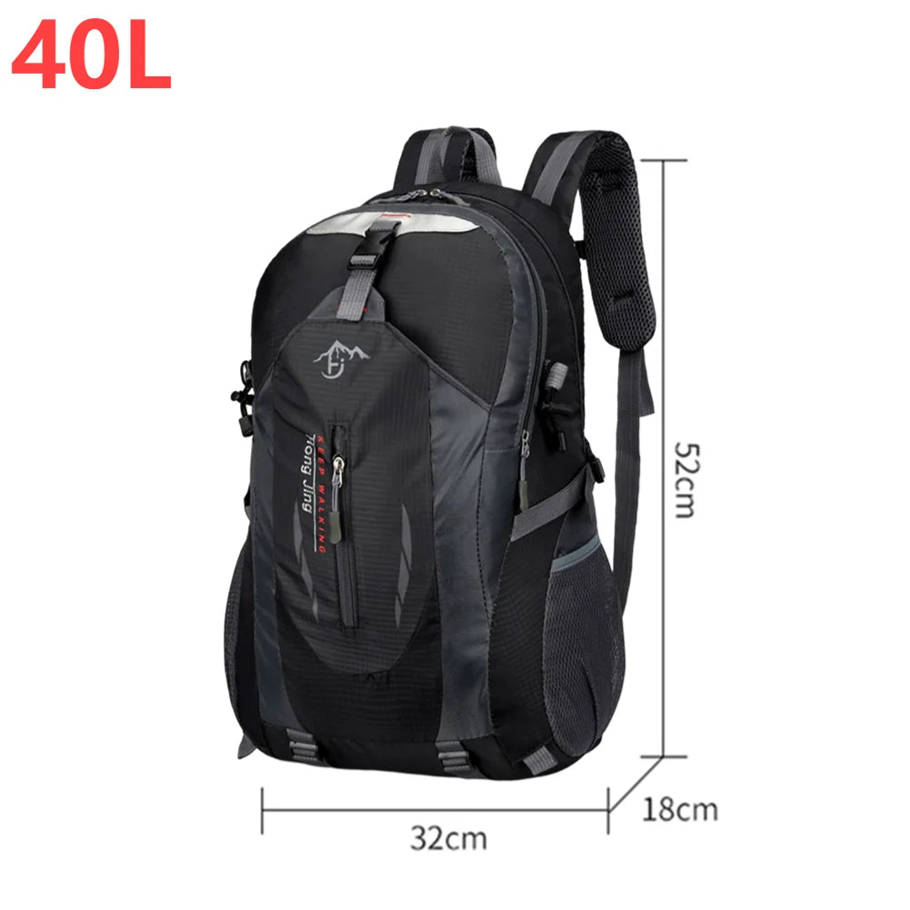 40L 840D Portable Waterpr Backpack Folding Mountaineering Bag Ultralight Outdoor Climbing Cycling Travel Knapsack Hiking Daypack