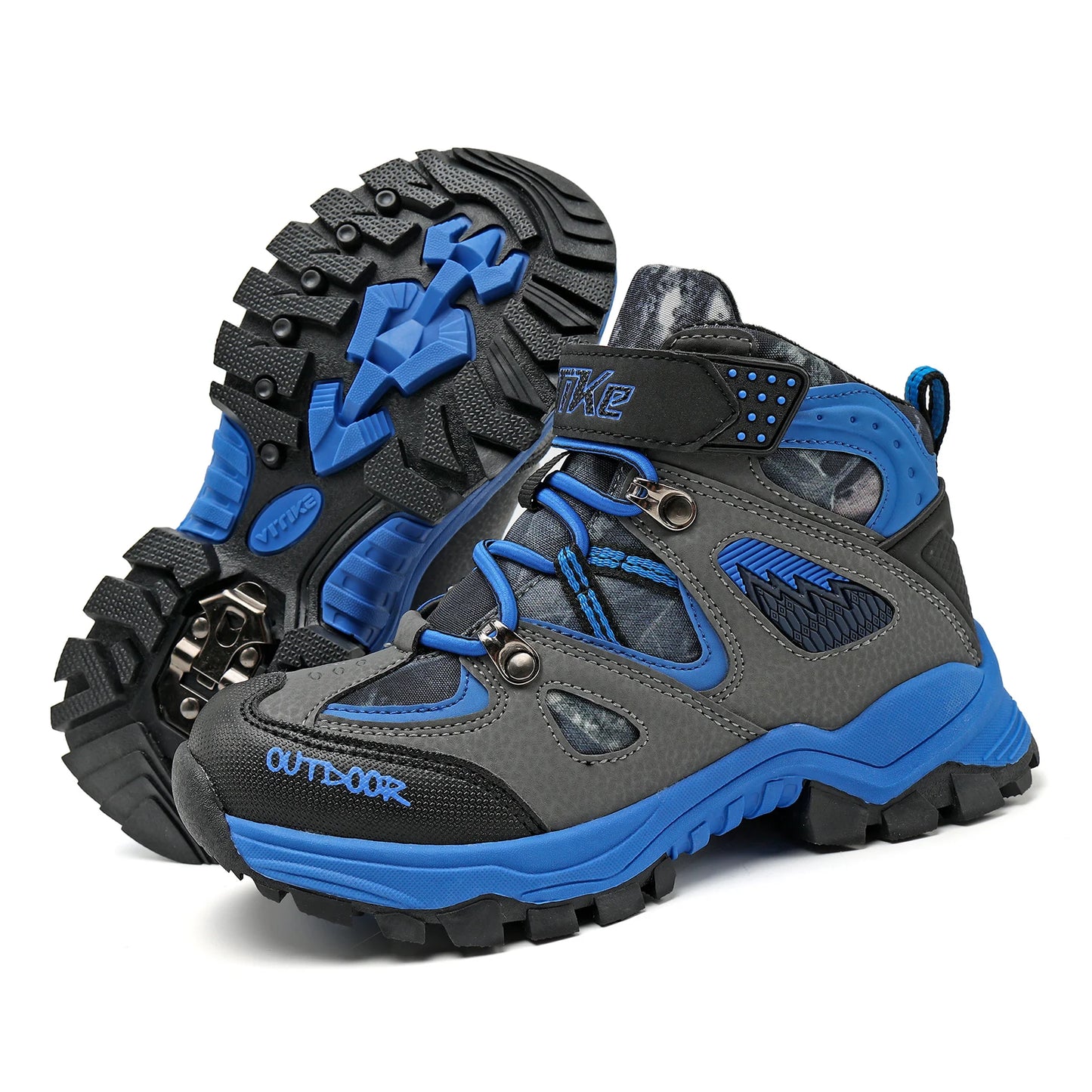 Kids Hiking Boots Boys Girls Outdoor Walking Climbing Sneaker Comfortable Snow Shoes Hiker Boot Antiskid Steel Buckle Sole