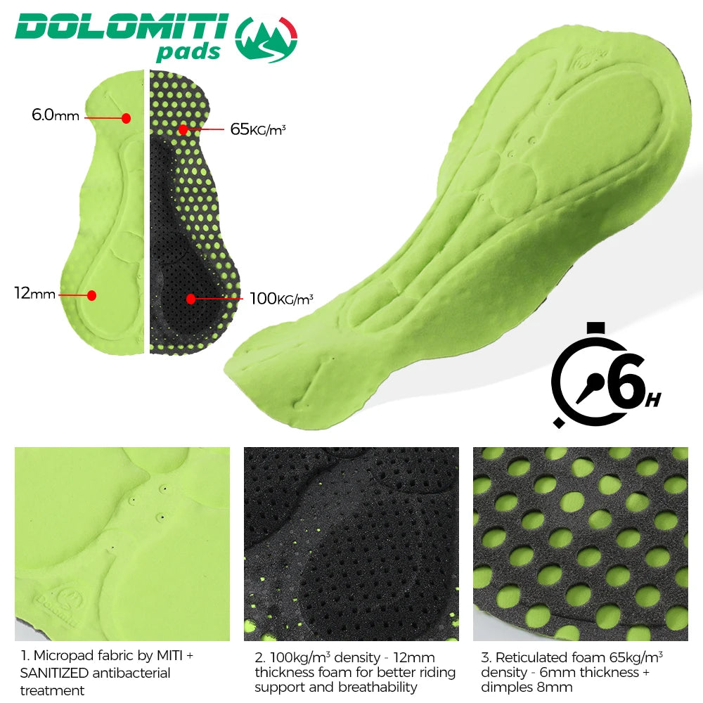 RION Cycling Bib Shorts Men Mountain Bike MTB Padded Tights Bicycle Clothes Pro Male Bibs Dolomiti 8H Long Distance Road Riding