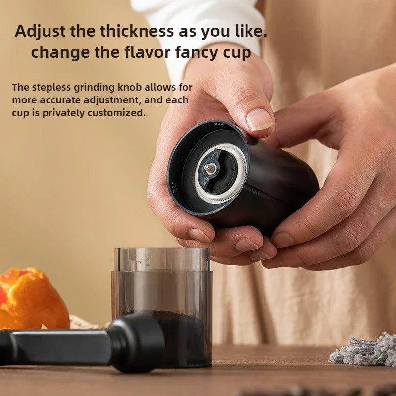 2025 New Hand Cranked Coffee Grinder Portable Adjustable Grinder Home Outdoors Travel Hand Crank Coffee Utensil