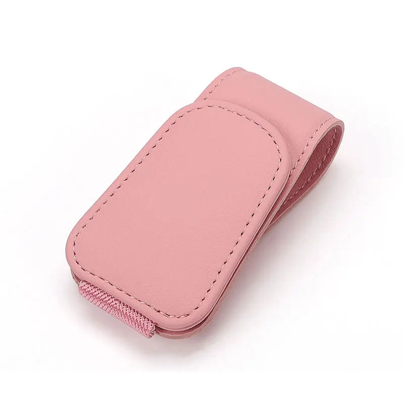 Universal Car Auto Sun Visor Eyeglass Hanger Clip Leather Glasses Holder Magnetic Multi-Function Automobile Accessories Storage