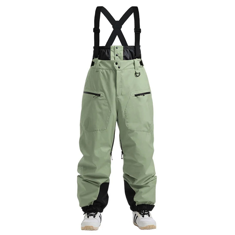 Loose Windproof Skiing Pants Thickening Warm Ski Overalls Men Winter New Snow Clothes Waterproof Pant Outdoor Snowboard Trousers