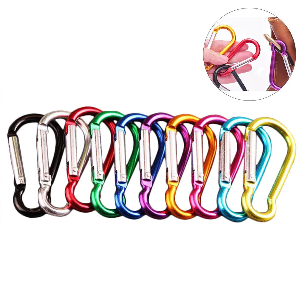 Double Clip Carabiner Outdoor Hook Clip Multi-Use Outdoor S Chain Hooks Portable Backpack Locking Hooks With 360 Degree Swivel
