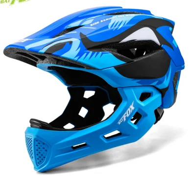BATFOX Kids Full Face bike helmet Detachable Downhill Children Cycling Motorcycle Skateboard Sports Racing Racing Bicycle helmet