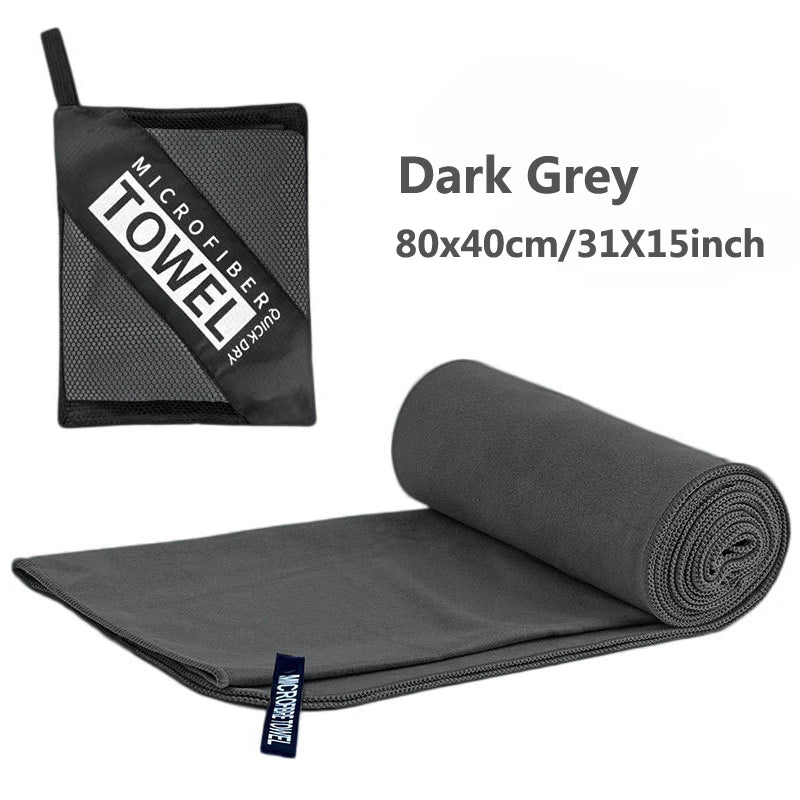 Quick-Drying Microfiber Camping Towel Super Absorbent Gym/Swimming Towel 40x80cm Lightweight Sports/Beach/ Travel Towels