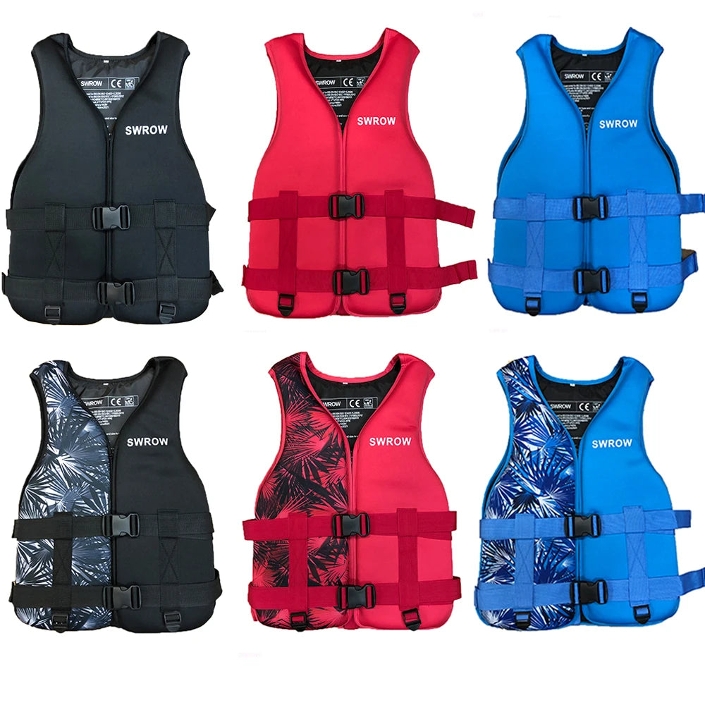New Life Jacket Neoprene Safety Life Vest Water Sports Fishing Kayaking Boating Swimming Drifting Safety Vest for Adult Children