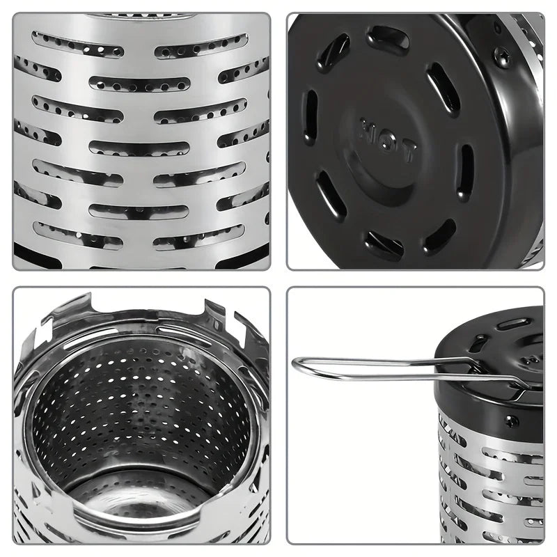 Stainless Steel Heating Cover Outdoor Camping Heating Stove Infrared Heater Camping Baking Stove Cassette Baking Stove