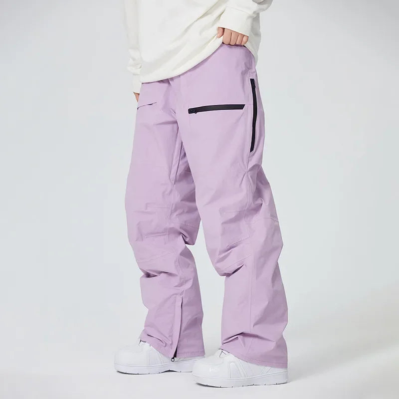 Adult Winter Skiing Pants Women Warm Ski Trousers Men Loose Snow Pants 2025 New Britches Waterproof Windproof Snowmobile Clothes