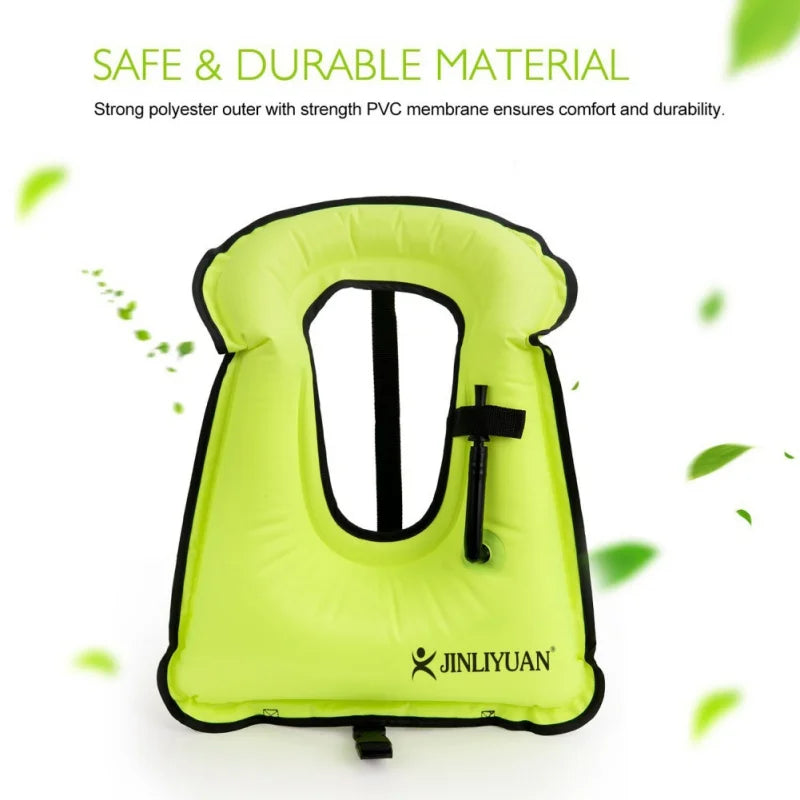 Portable Snorkeling Vest Life Jacket Inflatable Swim Vest Swimming Jackets for Men Women Gear For Outdoor Water Sports Safety