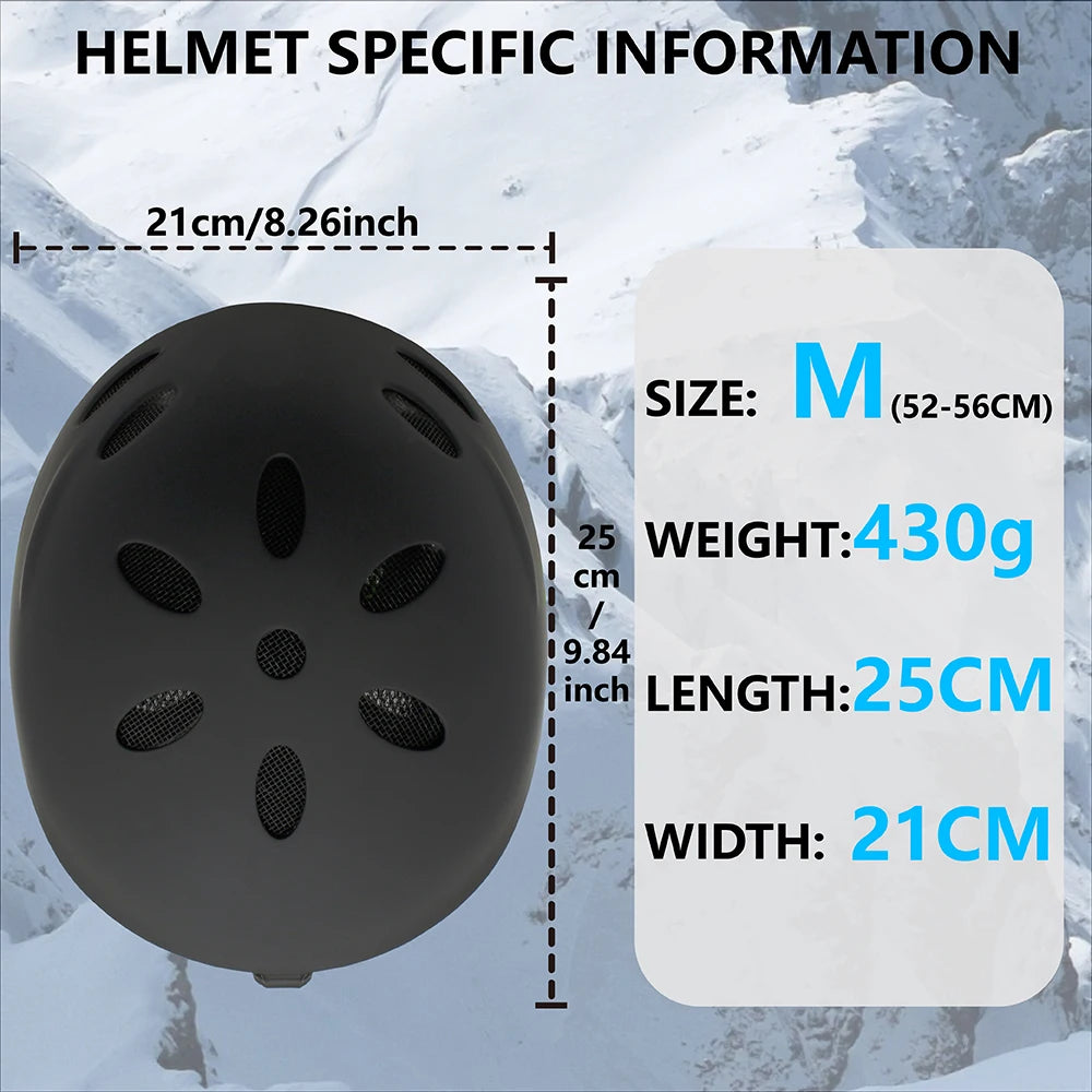 Unisex Ski Helmet Half-covered Skiing Snowboard Winter Sports Helmet Snow Skating Integrally-Molded Helmet Men Women snowboard