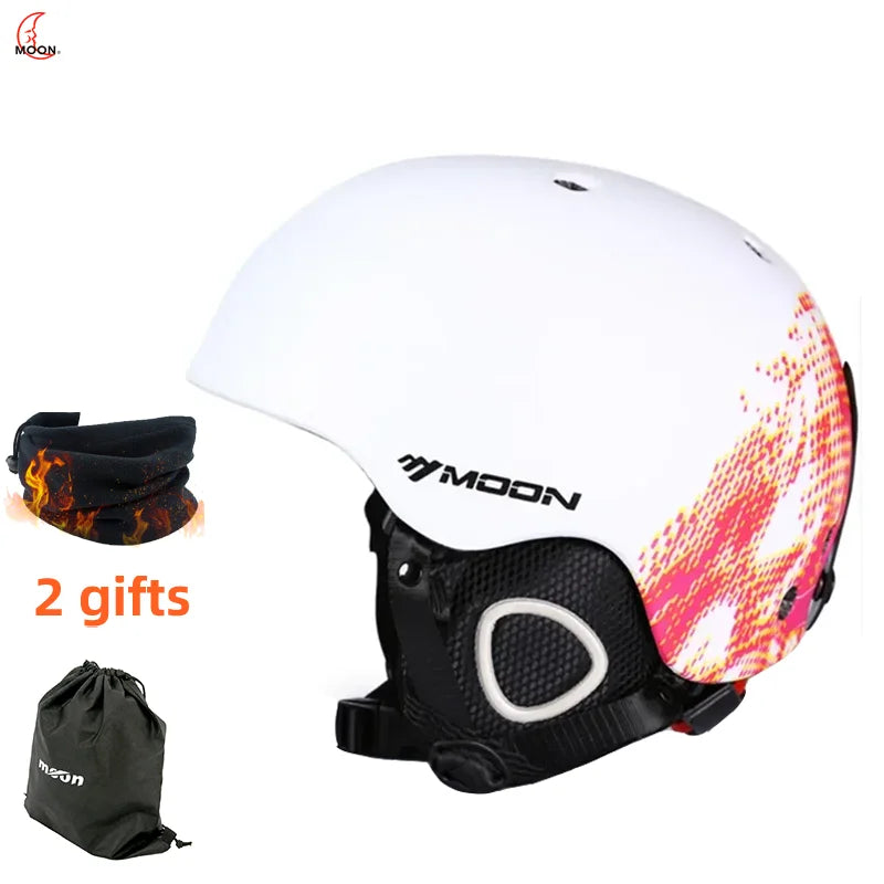 MOON Skiing Helmet Skiing Helmet Children Adult Ultralight Extreme Sports Skateboard Snowboard Helmet Snowmobile Motorcycle