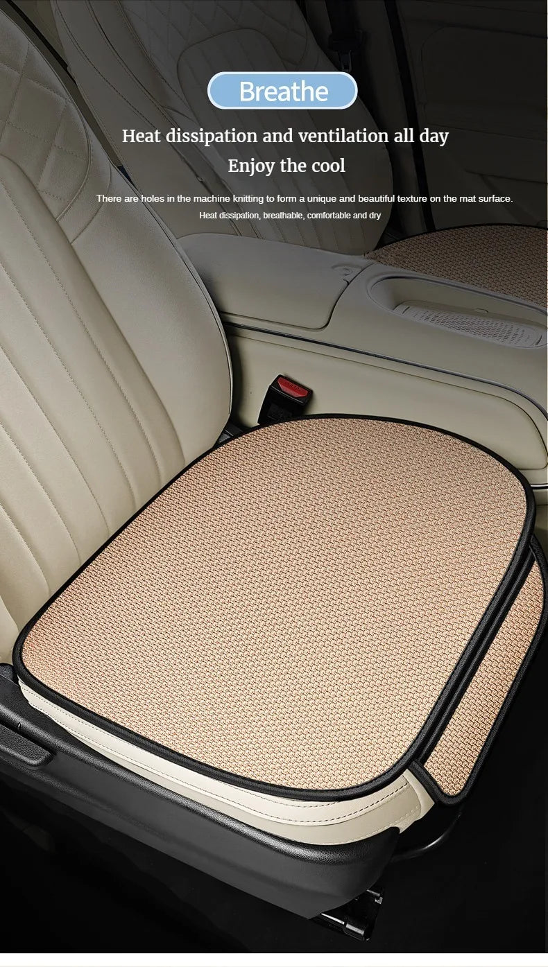 Summer Cool Car Seat Cover Cool Breathable Fabric Car Front Seat Cushion/Rear Seat Cushion/Three -piece
