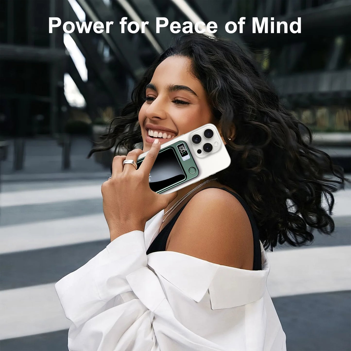 10000mAh Magnetic Charger Power Bank Wireless 22.5W USB-C Foldable Stand LED Display For IPhone 16/15/14/13/12 All Series
