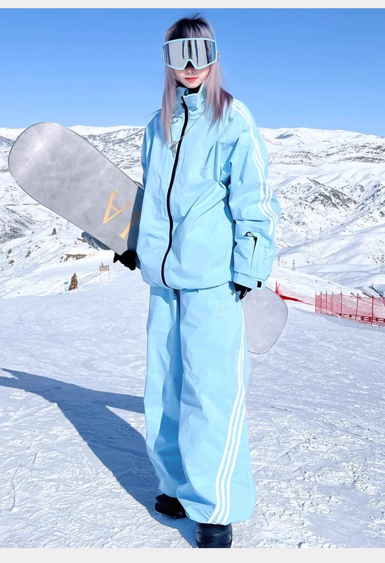 APVCX 2025 Unisex 3L Hard Shell Ski Pants Fully Taped Seam Waterproof & Windproof Unisex Snowboard & Ski Pants for Men Women