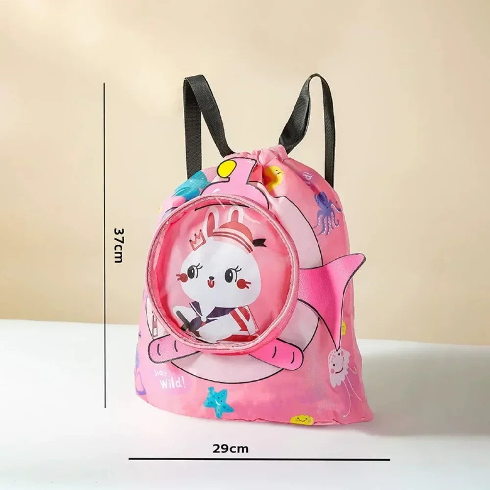 Swimming Bag Kids Waterproof Storage Shoulder Packs Hand Wet Dry Separation Bag Large Capacity Pouch Summer Swimming Backpack