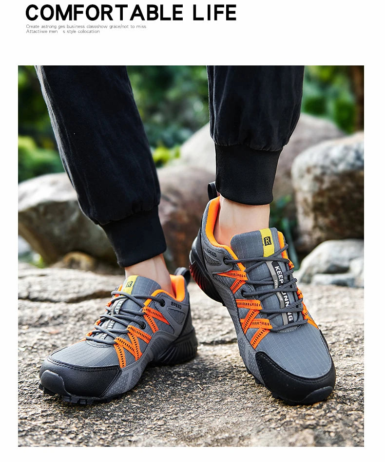Men Women Waterproof Hiking Shoes Outdoor Camping Trainers Mountain Climbing Trekking Sneakers Walking Hunting Tactical Boots