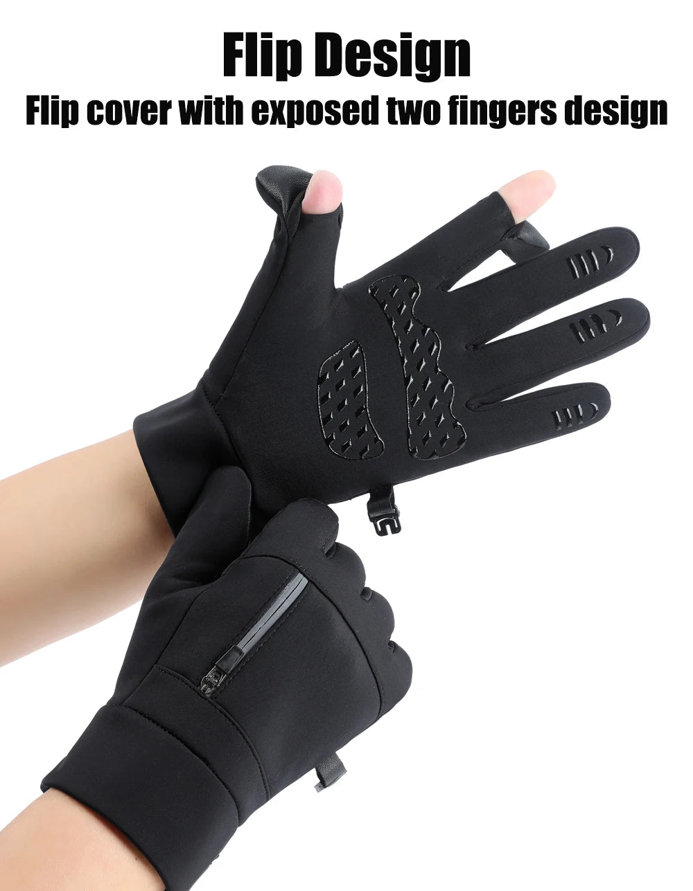 Unisex Winter Touchscreen Gloves Windproof Warm Skiing Outdoor Sports Cycling Fishing Running Snowboarding Anti-Freeze Gloves