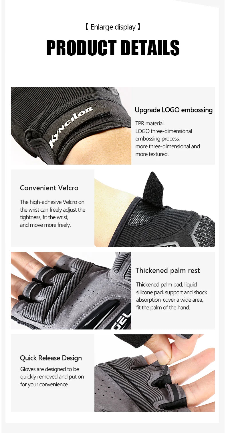 Half-Finger Men'S And Women'S Cycling Gloves Liquid Silicone Shock-Absorbing Breathable Sports Bike Fitness Gloves Hiking Gloves