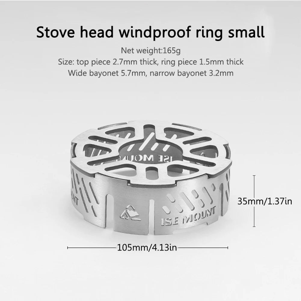 Mini Wind Shield Camping Stoves Windproof Ring S/L Stainless Steel Gas Picnic Cookers Outdoor Wind Deflectors Stove Windshield