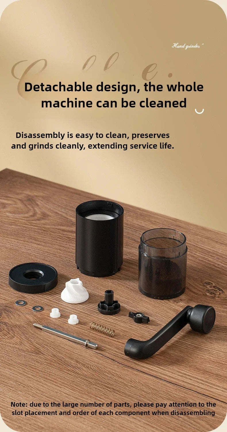 2025 New Hand Cranked Coffee Grinder Portable Adjustable Grinder Home Outdoors Travel Hand Crank Coffee Utensil
