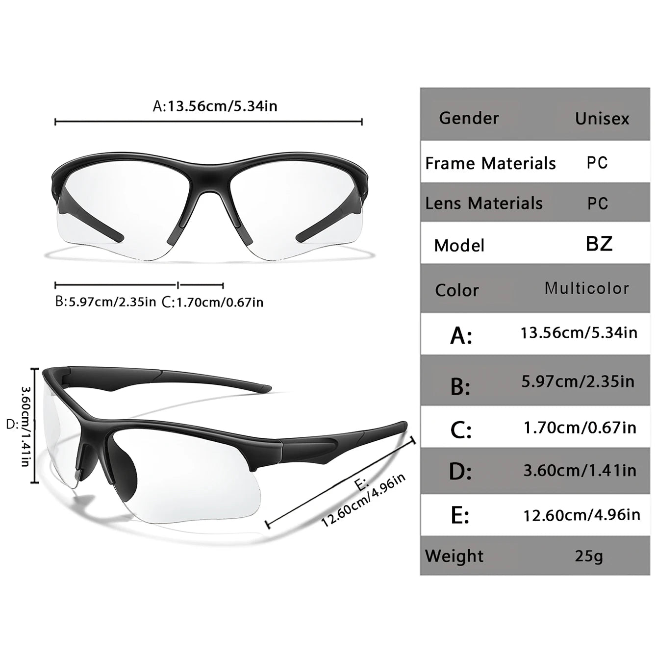 LOISRUBY Style Photochromic Sunglasses Men Women Outdoor Mtb Bicycle Cycling Runnging Eyewear Sports Bike Windproof Goggles