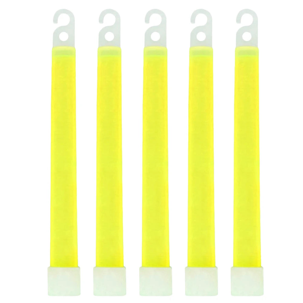1/5pcs 6 Inch Survival Glowing Light Sticks Walking Hiking Camping SOS Gear Outdoor Sports Events Concert Lamp Stick