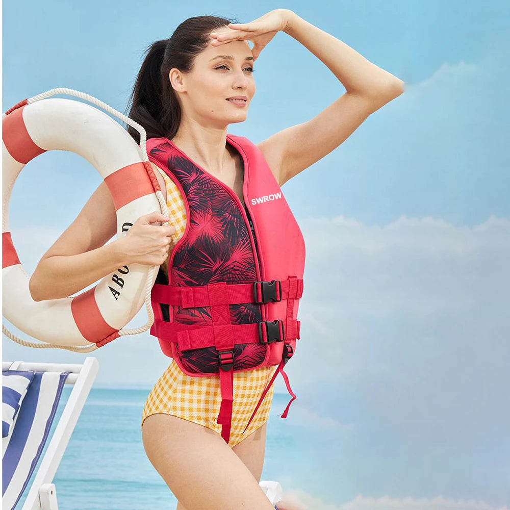 New Life Jacket Neoprene Safety Life Vest Water Sports Fishing Kayaking Boating Swimming Drifting Safety Vest for Adult Children