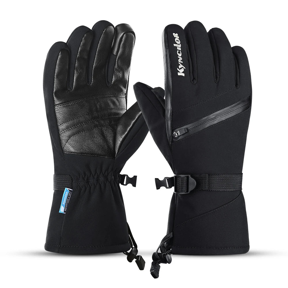 Winter Outdoor Snowy Cycling Skiing Sports Mountaineering Warm Windproof Waterproof Durable Waterproof Ski Thick Gloves