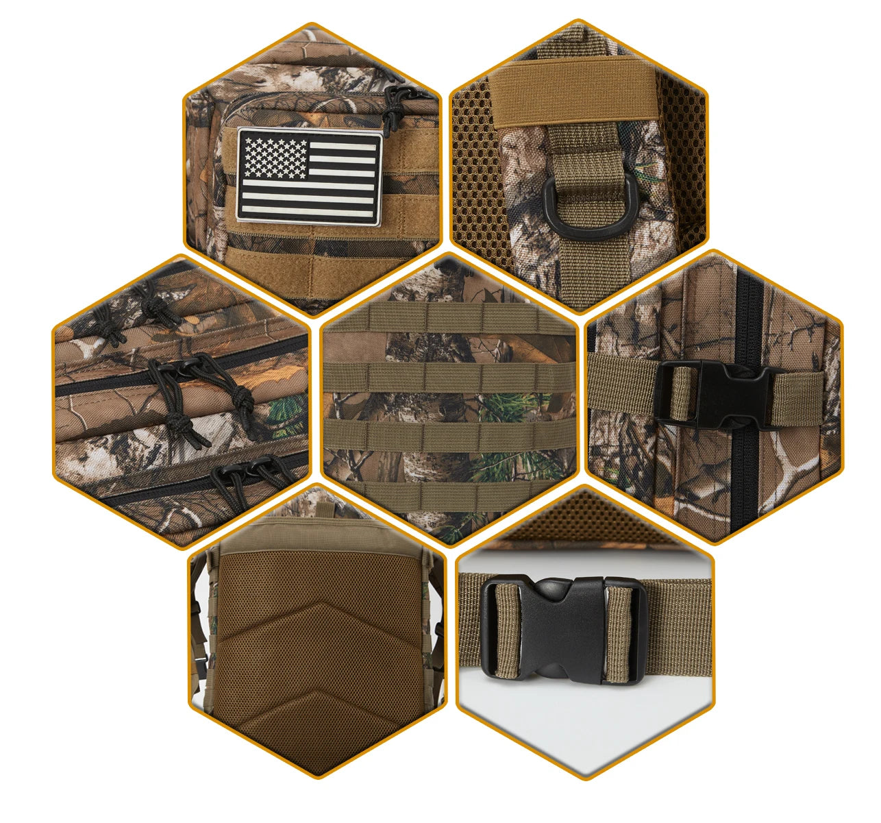 Tactical Backpacks Outdoor 45L Large Capacity Man 3 Days Molle Hking Bags For Outdoor Trekking Camping Backpack