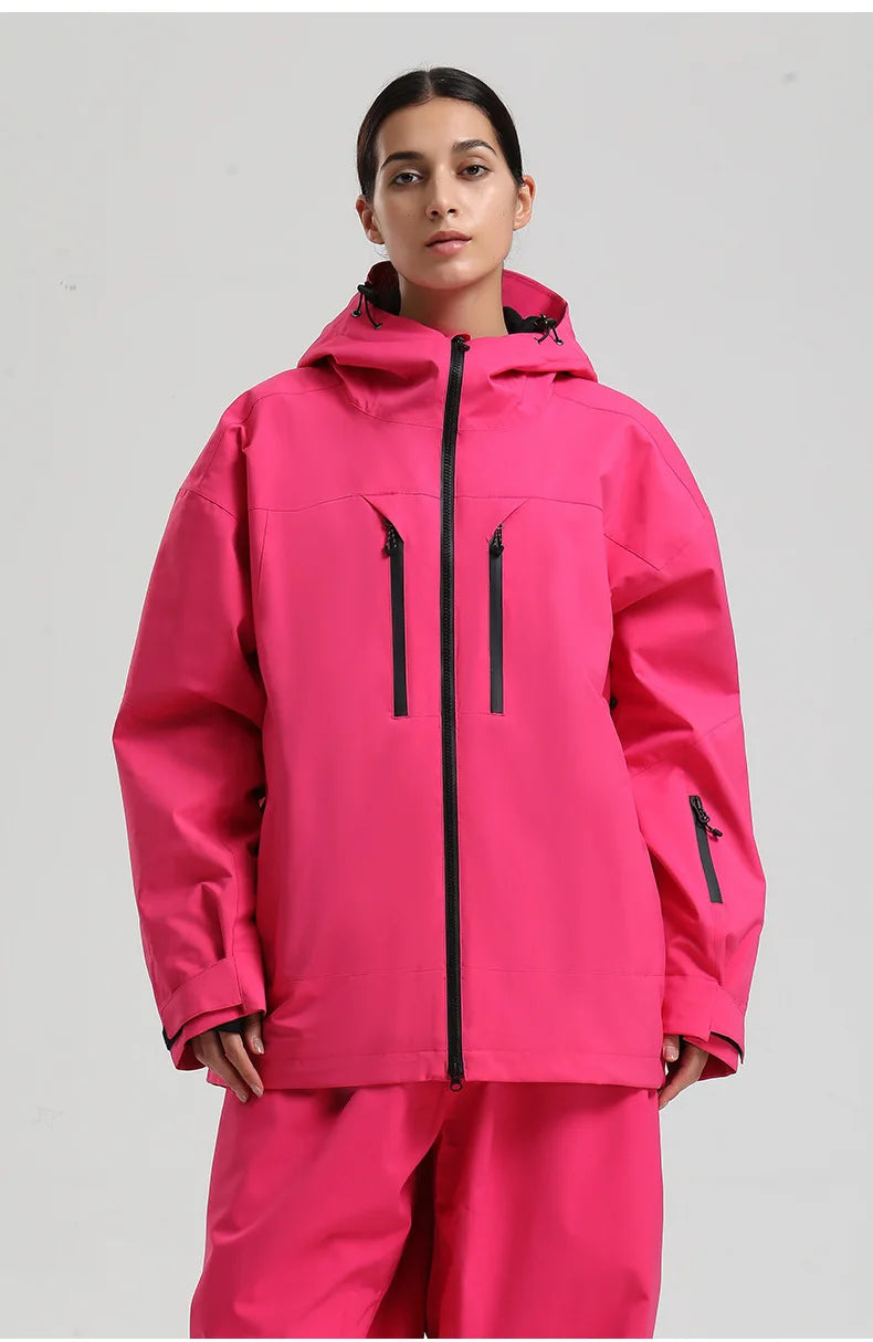 New Men Ski Jacket Waterproof Windproof Warm Breathable Snowboarding Coat 2025 Winter Sports Unisex Polyester Skiing Top Outdoor