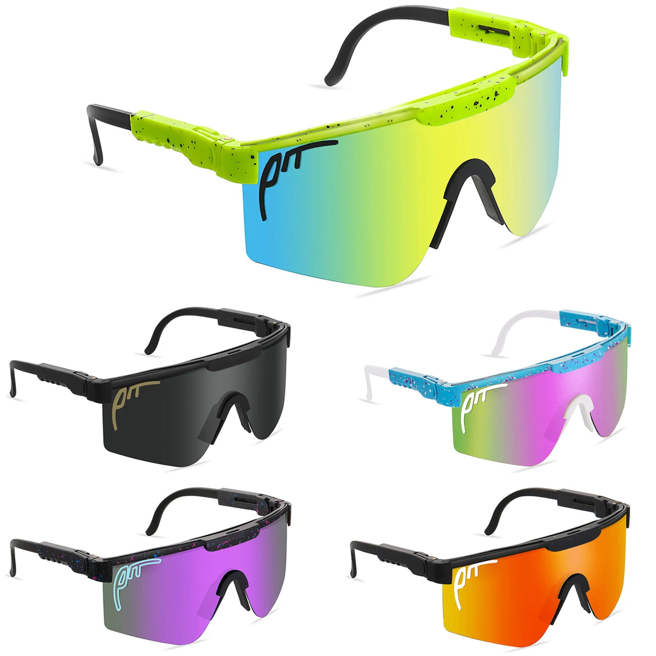UV400 Cycling Glasses Men Women - Pit Viper Style MTB Outdoor Sport Sunglasses