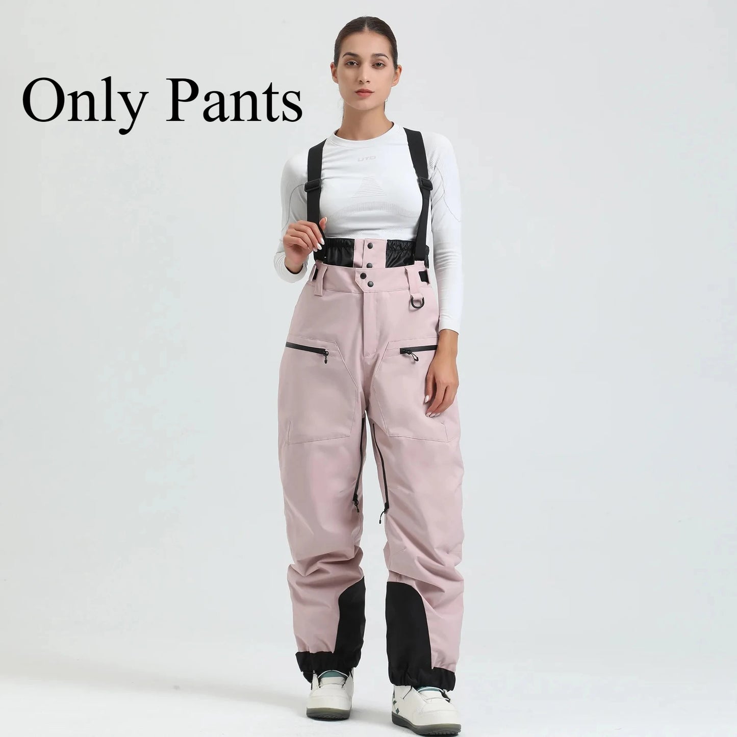 New Unisex Ski Pants Women Windproof Waterproof Snow Strides Warm Breathable Thickened Winter Outdoor Snowboarding Trousers