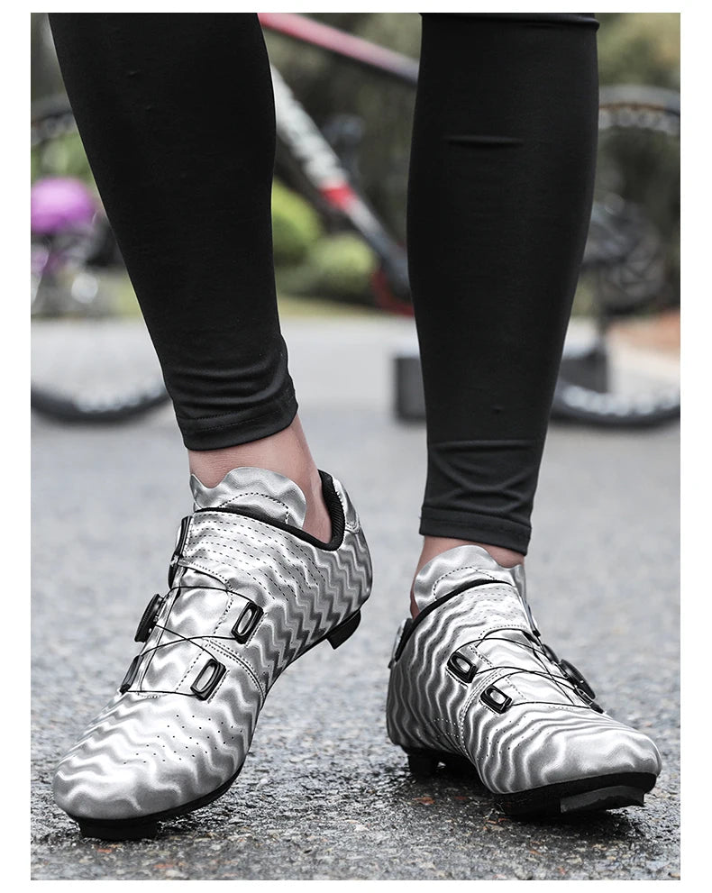 Professional Men Cycling Shoes Breathable Hard-Soled Booster Road Cycling Lock Shoes Women SPD Road Cycling Competition Shoes