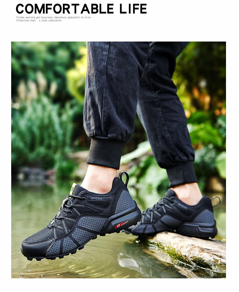Men Women Waterproof Hiking Shoes Outdoor Camping Trainers Mountain Climbing Trekking Sneakers Walking Hunting Tactical Boots