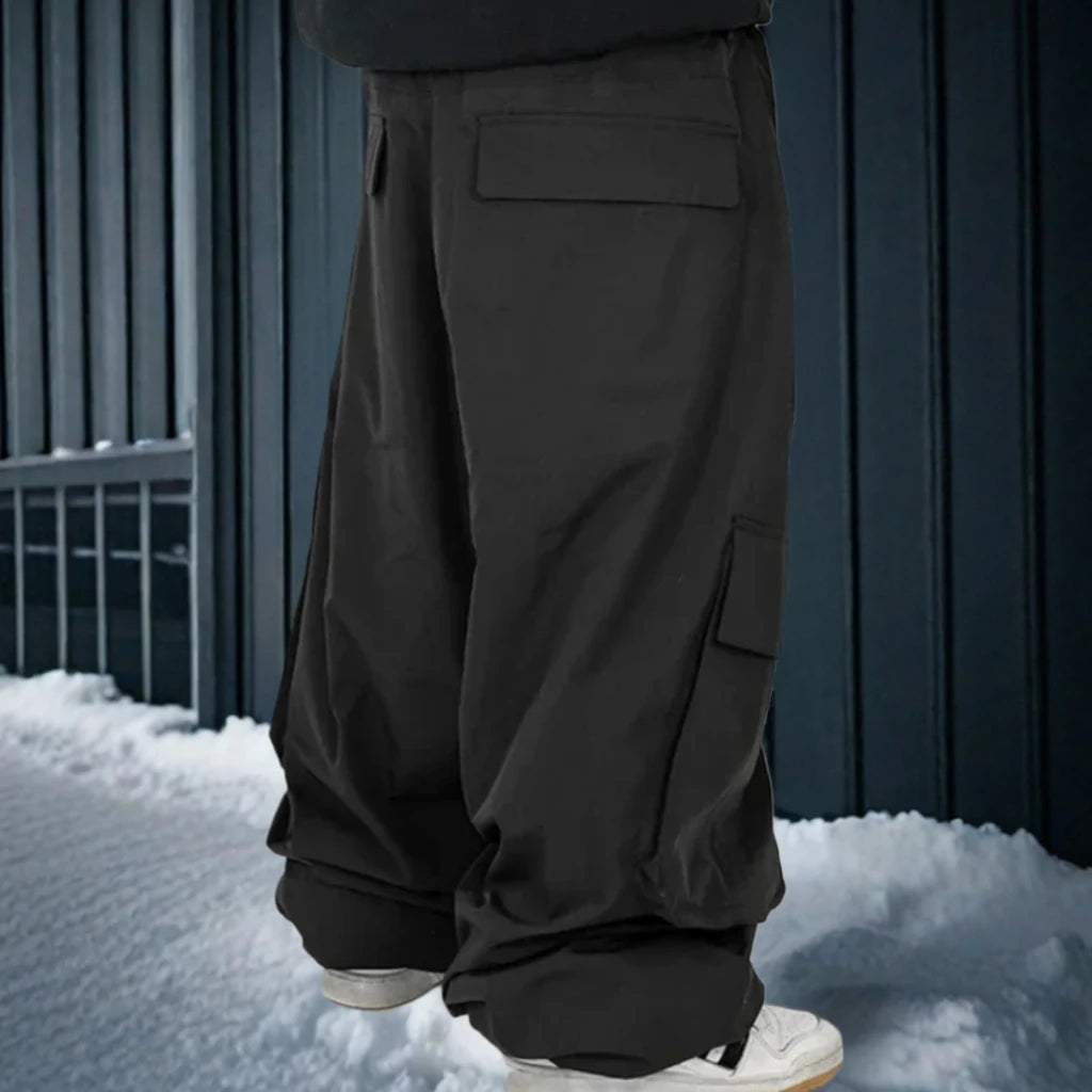 2025 New Male Baggy Ski Pants Winter Loose Skiing Cargo Pants Men Warm Snow Bib Overall Clothes 3L Waterproof Snowboard Trousers