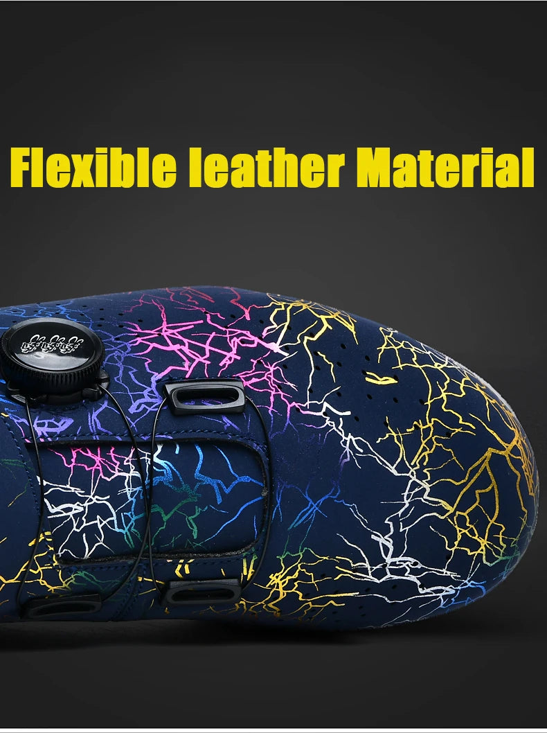 New Professional Cycling Shoes Men Locking Booster Shoes Breathable Double Knob Buckle Women SPD Hard-Soled Road Cycling Shoes