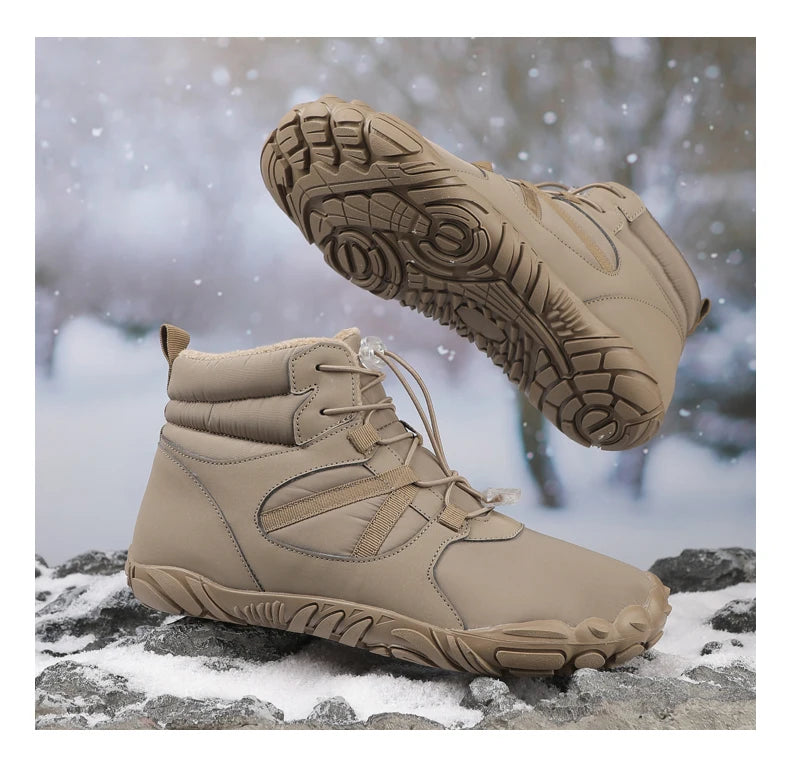 Men Women Waterproof Winter Boots Snow Barefoot Casual Shoes Outdoor Warm Work Shoes Ankle Shoes for Trekking Climbing Hiking