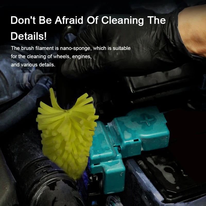 SEAMETAL Car Wheel Cleaner Brush Tire Rim Cleaning Tool Auto Scrub Washing Vehicle Washer Dust Cleaner Sponge Car Wash Accessory