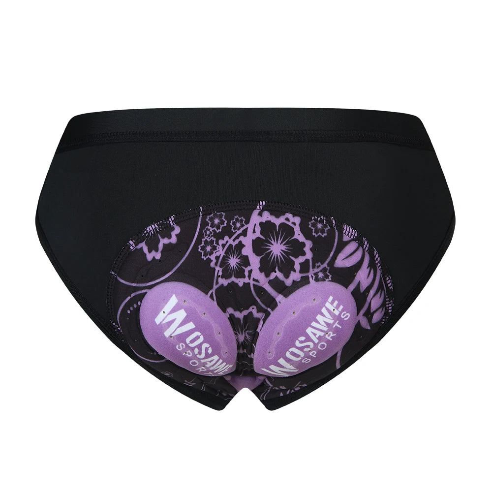 WOSAWE Women Cycling Underwear 3D Padded Shockproof Mountain MTB Bicycle Shorts Riding Bike Sport Underwear Tights Shorts