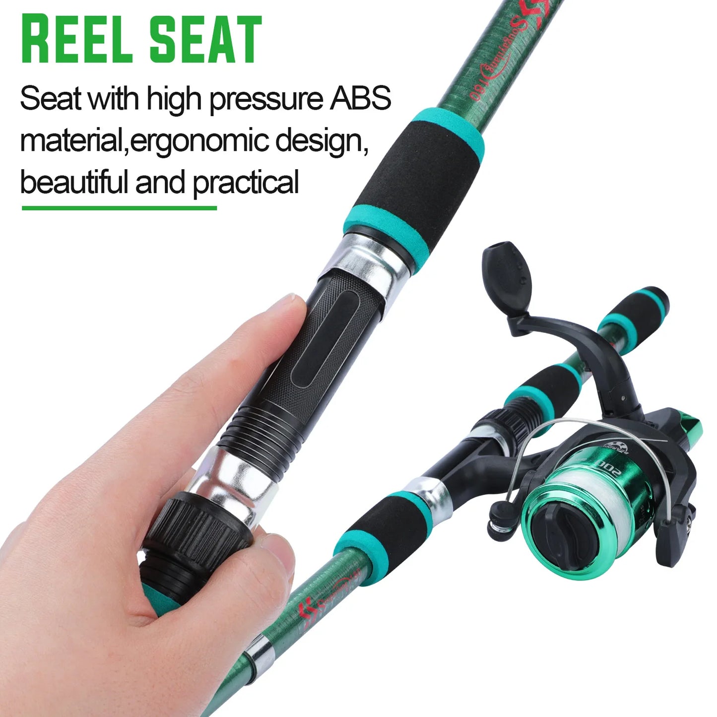 Sougayilang 1.8M Spinning Fishing Rod M Power Children Fishing Rod Telescopic Rock Fishing Rod Carp Feeder Rod Surf Beginner Rod