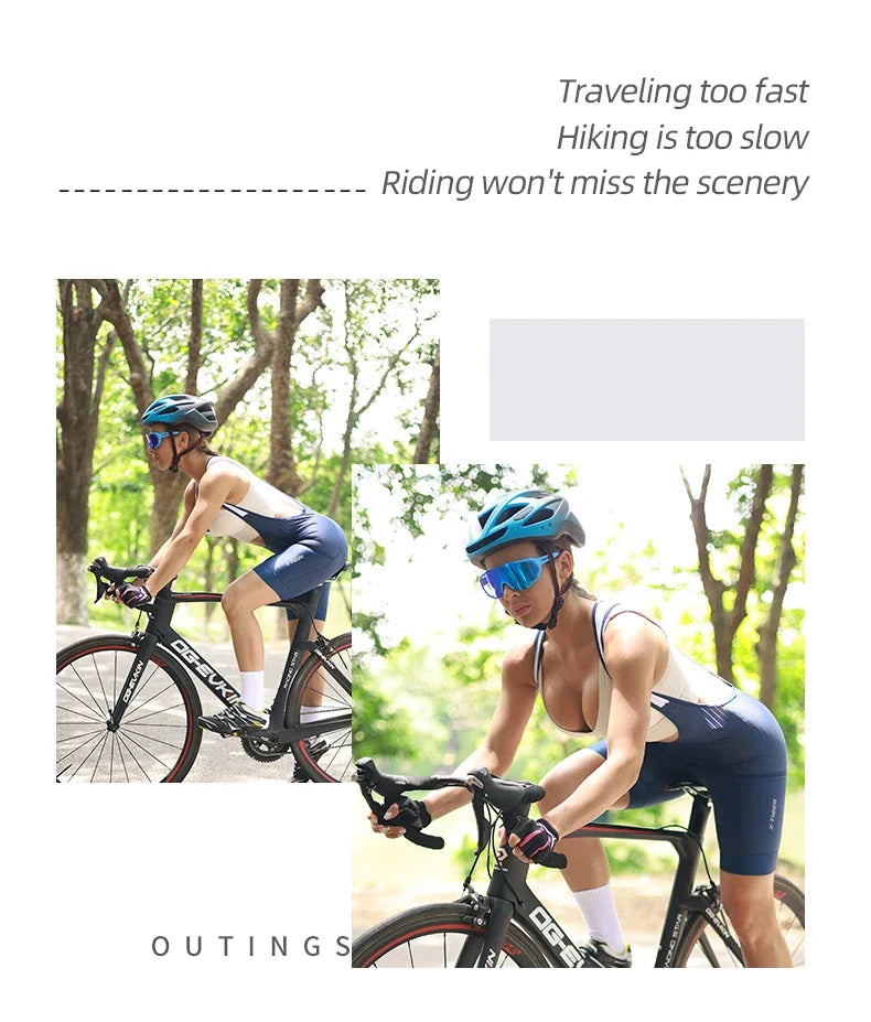 X-Tiger Women Pro Cycling Bib Shorts Summer Laika MTB Road Bicycle Shorts Women's Cycling Suspenders With ST-MULTI cushion