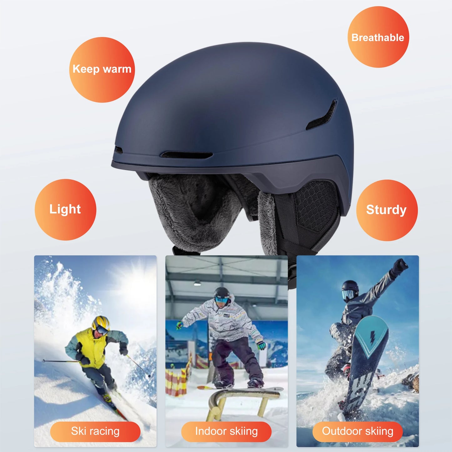 Seeker Winter Ski Helmet One-piece Adult Children Universal Snow Helmet Skating Ski Snowboard Outdoor Sports Safety Helmets