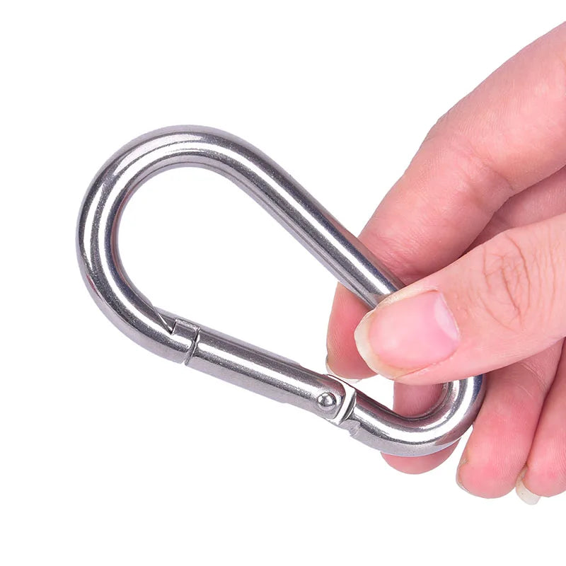 304 Stainless Steel M4 M5 M6 M7 M8 Multifunctional Spring Snap Carabiner Quick Link Lock Ring Hook