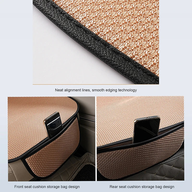 Summer Cool Car Seat Cover Cool Breathable Fabric Car Front Seat Cushion/Rear Seat Cushion/Three -piece