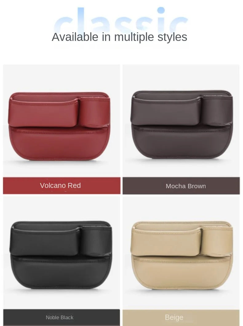 Car Seat Gap Organizer Multifunction Console Crevice Filler Side Storage Box with Cup Holder Sundries Storage Pocket Accessories