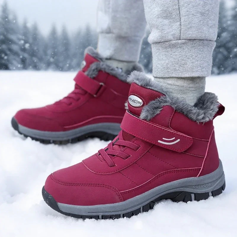 Ankel Bootsfor Women Casual Winter Shoes Platform Non-slip Warm Ankle Boots Plush Combat Outdoor Casual Hiking Motorcycle Boots