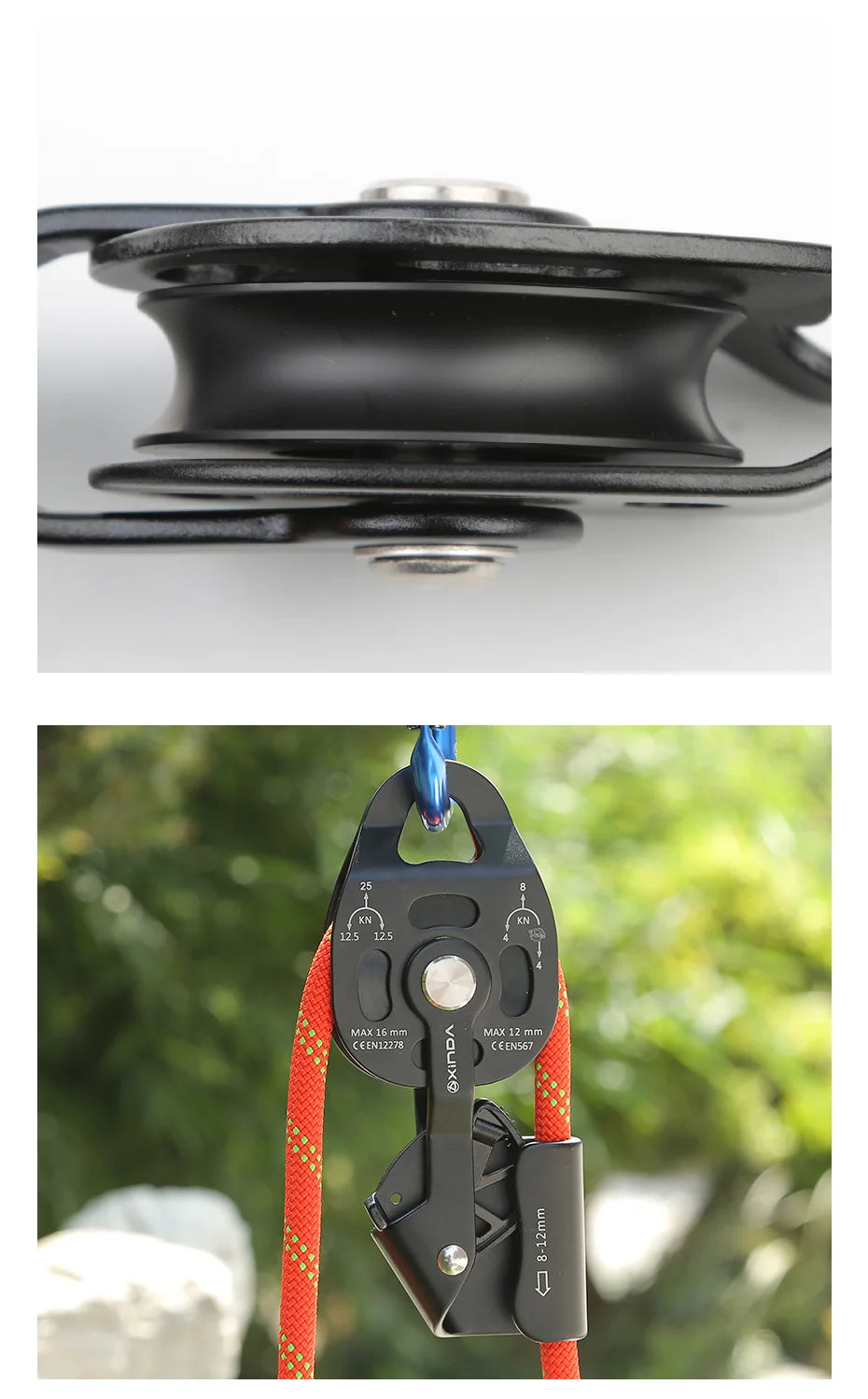XINDA Quality Professional Lift Weight Pulley Device Rescue Survive Gear outdoor rock climb high altitude Heavy transport