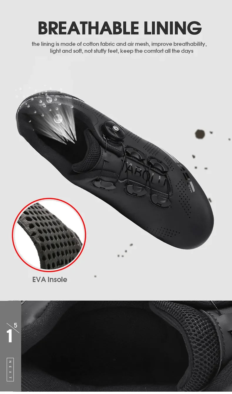 LiXingMing Cycling Shoes Road Bike Men Racing Contest Self-Locking Speed Bicycle Sneakers Women Spd Cleats Cycling Footwear