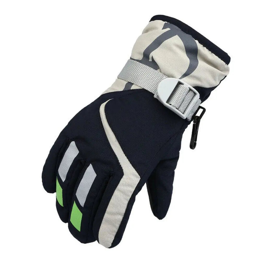 Winter Kids Snowboard Ski Gloves Nylon Non-slip Children Boys Girls Waterproof Cycling Thermal Fleece Warm Snow Gloves